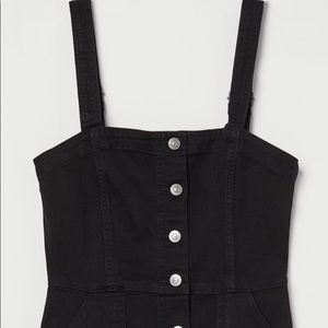 Black button up corderoy dress